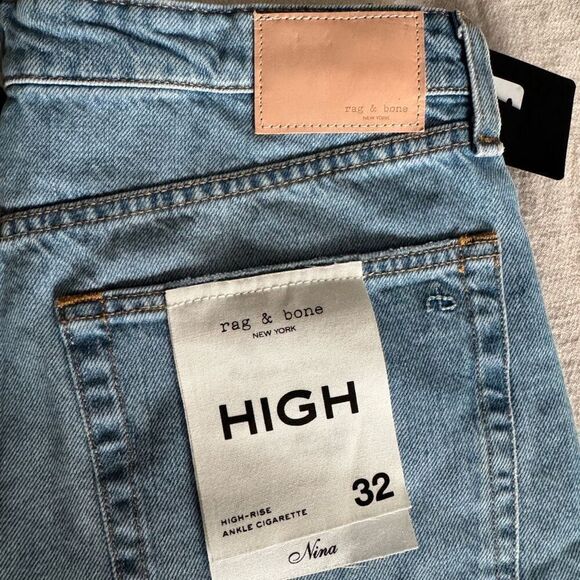 Rag & Bone Nina High-Rise Ankle Cigarette Jean in Tulip 32 - Picture 8 of 11